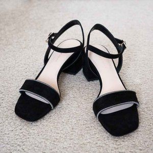 Charles and Keith Black Strap Heels